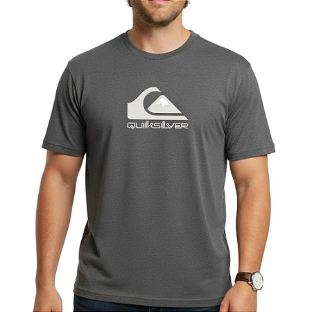 Camiseta Quiksilver Full Logo Plus Size WT25 Preto Mescla