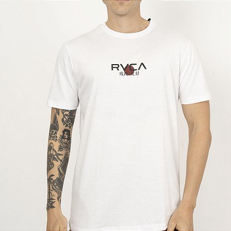 Camiseta RVCA Tiger Sun SS SM26 Masculina Branco