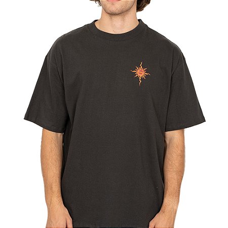 Camiseta Quiksilver Solaris Over SM26 Masculina Cinza Escuro