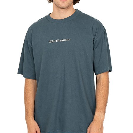 Camiseta Quiksilver Chrome Oldenglish Over SM26 Azul Escuro