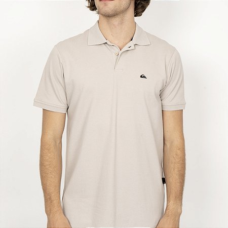 Camisa Quiksilver Polo Embroidery Piquet PS SM26 Areia