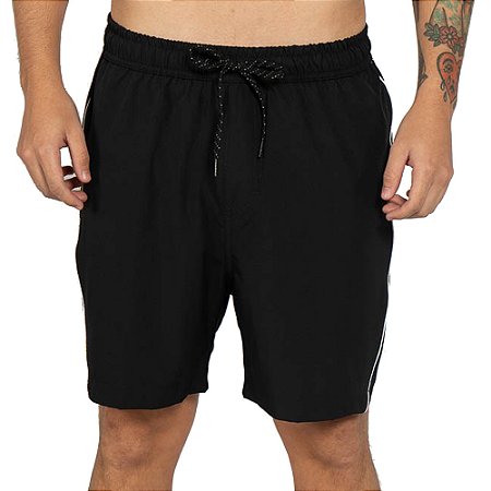 Bermuda Quiksilver Flat Vert 19 SM26 Masculina Preto