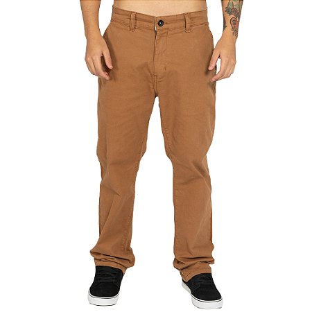 Calça Quiksilver Everyday Chino SM26 Masculina Mostarda