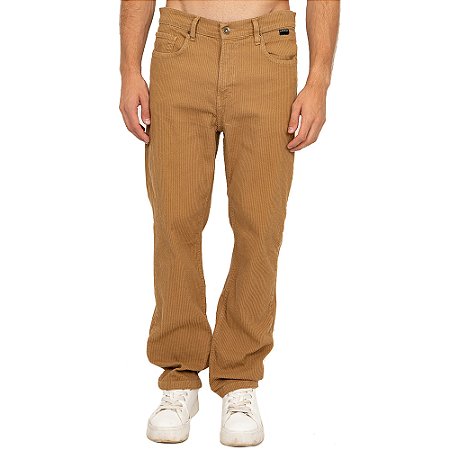 Calça Quiksilver Quik Corduroy SM26 Masculina Mostarda