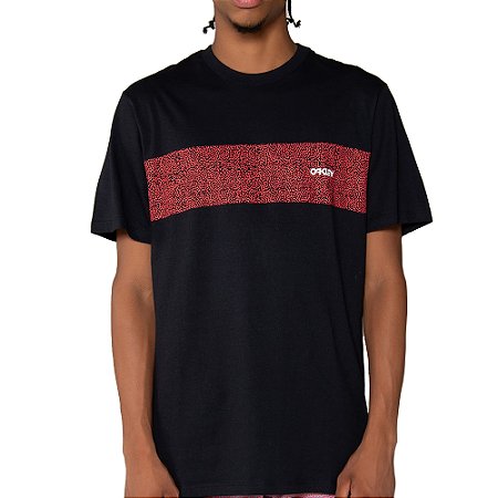 Camiseta Oakley Coral Organic Print SM25 Masculina Blackout