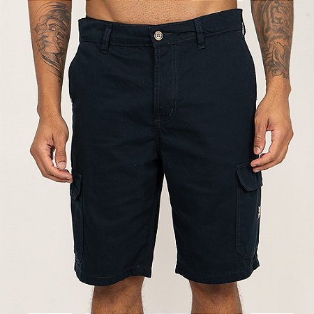 Bermuda DC Shoes Worker Cargo SM26 Masculina Azul Escuro