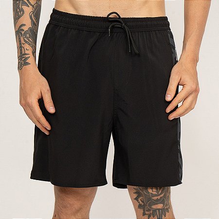 Bermuda RVCA Frog Camo Elastic SM26 Masculina Preto