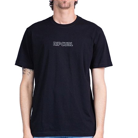 Camiseta Rip Curl Outline WT26 Masculina Preto