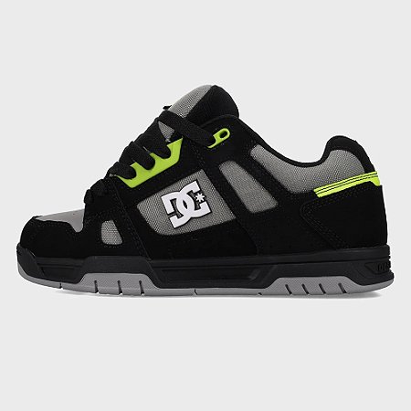 Tênis DC Shoes Stag WT26 Masculino Black/Grey/Lime