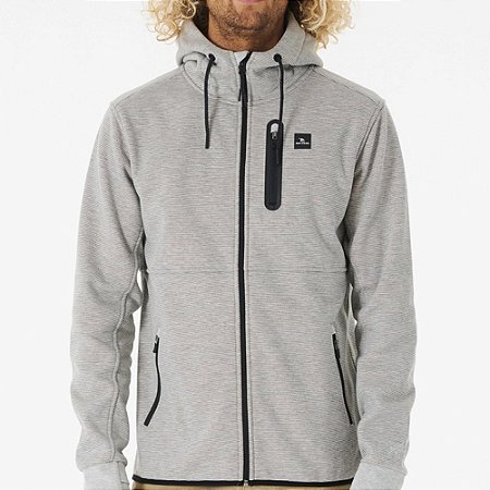 Moletom Rip Curl Aberto Anti Series Departed Zip Thru Grey