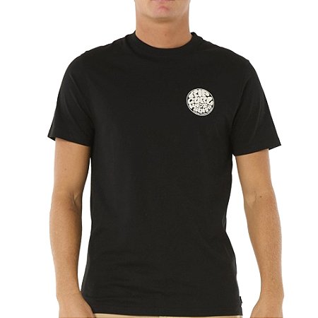 Camiseta Rip Curl Wettie Passage Icon WT26 Masculina Preto