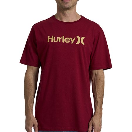 Camiseta Hurley O&O Solid WT26 Masculina Vinho