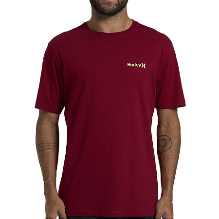 Camiseta Hurley Classic WT26 Masculina Vinho