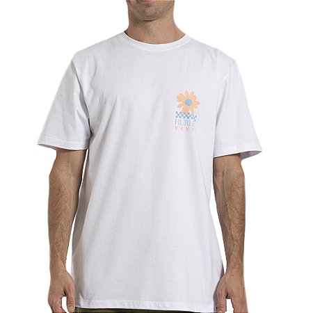 Camiseta Hurley New Flower WT26 Masculina Branco