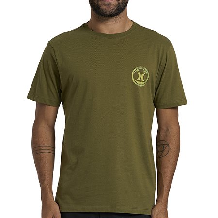 Camiseta Hurley Hands WT26 Masculina Militar