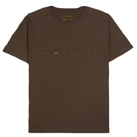 Camiseta Osklen Slim Vintage BE Simple Masculina Marrom Onix
