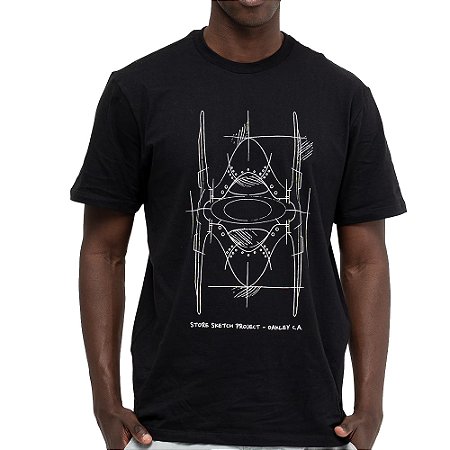 Camiseta Oakley O-Store Sketch SS WT26 Masculina Blackout