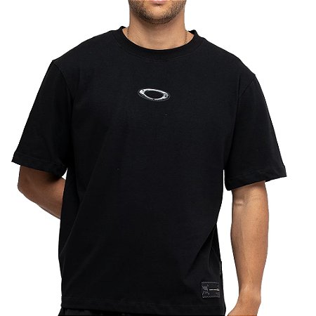 Camiseta Oakley Teeth Footprint SS WT26 Masculina Blackout