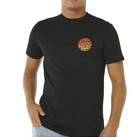 Camiseta Rip Curl Wettie Icon Gradient WT26 Masculina Black