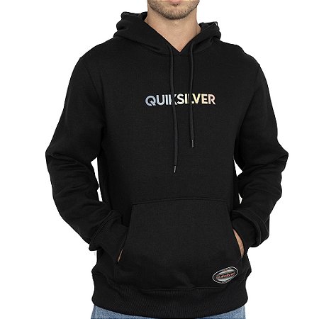 Moletom Quiksilver Canguru Gradient Type Antique WT26 Preto