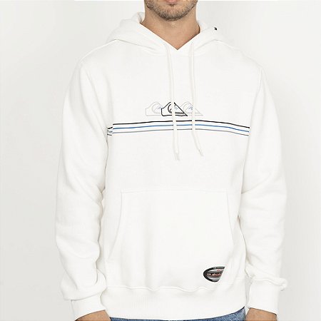 Moletom Quiksilver Canguru Emb Three Logo WT26 Branco