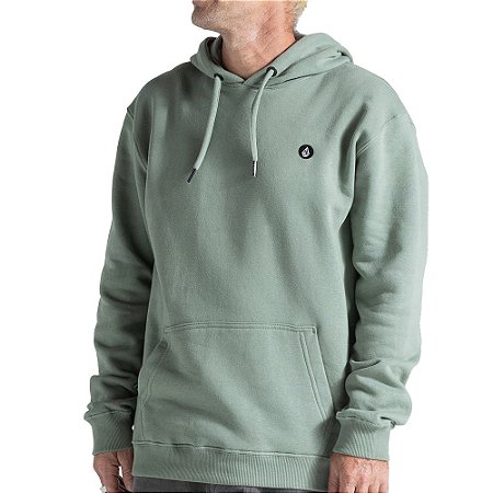Moletom Volcom Canguru Foreman WT26 Masculina Verde Claro
