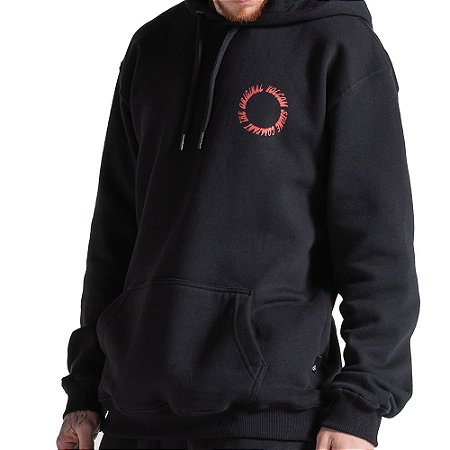 Moletom Volcom Canguru Circle Stoned WT26 Masculina Preto