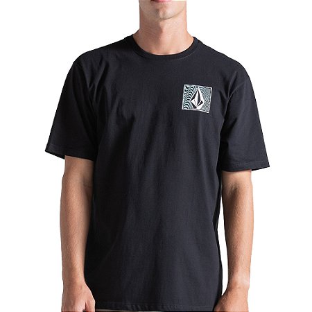 Camiseta Volcom Wavy Train WT26 Masculina Preto