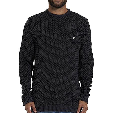 Camiseta Hurley Manga Longa Retilinea Colmeia WT26 Chumbo