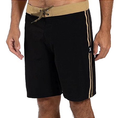 Bermuda Hurley Solo 19,5" WT26 Masculina Preto