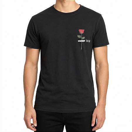 Camiseta Osklen Slim Vintage SK8 Rose Masculina Preto