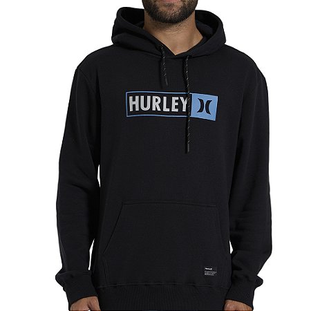 Moletom Hurley Canguru Track Oversize WT26 Masculino Preto