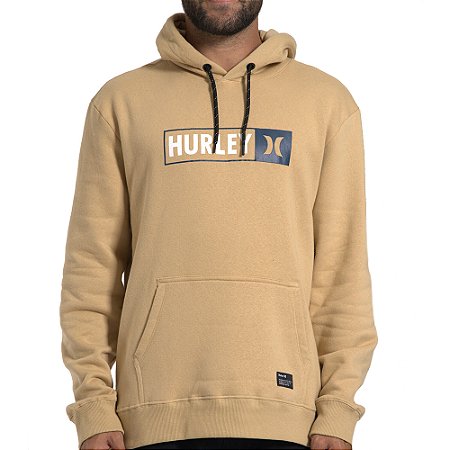 Moletom Hurley Canguru Track Oversize WT26 Masculino Bege