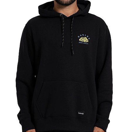 Moletom Hurley Canguru Sea Monster WT26 Masculino Preto