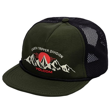 Boné Volcom Aba Curva Earth Tripper WT26 Verde Oliva