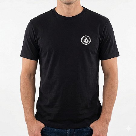 Camiseta Volcom Circle Stone WT26 Masculina Preto