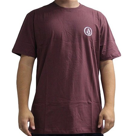 Camiseta Volcom Circle Stone WT26 Masculina Bordo
