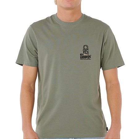 Camiseta Rip Curl Search Stack WT26 Masculina Deep Cactus
