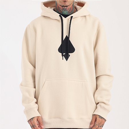 Moletom MCD Canguru Logo WT26 Masculino Creme Arcanjo