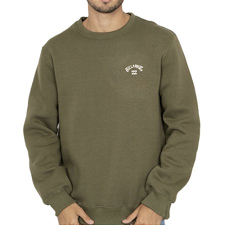 Moletom Billabong Careca Samall Arch WT26 Masculino Verde