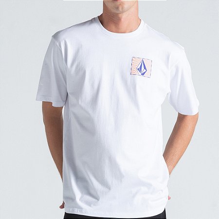 Camiseta Volcom Wavy Train WT26 Masculina Branco