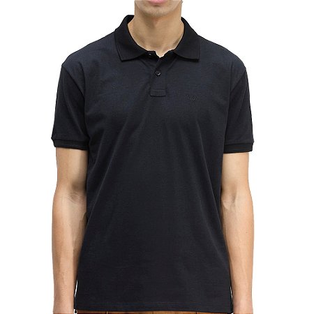 Camisa Polo Osklen Tridente Pure Touch Masculino Preto