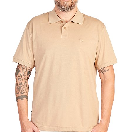 Camisa Polo Osklen Tridente Touch Masculino Caqui