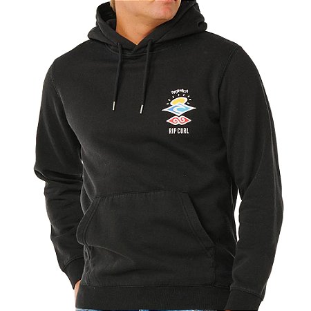 Moletom Rip Curl Canguru Search Icon WT26 Masculino Black
