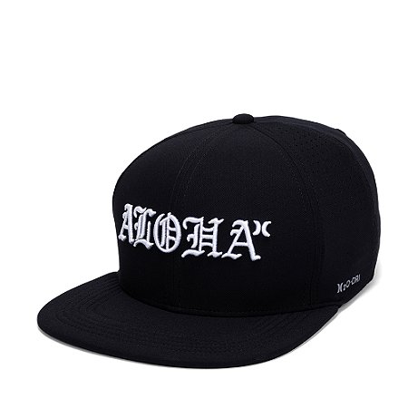 Boné Hurley Aba Reta Flat Aloha WT26 Preto