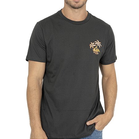 Camiseta Quiksilver Learning From Nature W26 Masculina Cinza