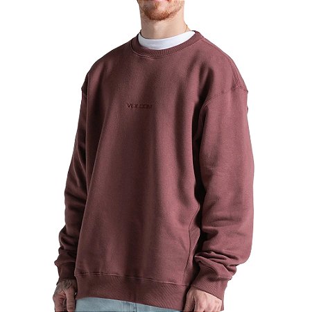 Moletom Volcom Careca Free Fall WT26 Masculino Bordô
