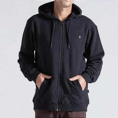 Moletom Volcom Aberto Single Stone WT26 Masculino Preto