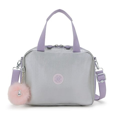 Lancheira Kipling Miyo Silver Glow Met