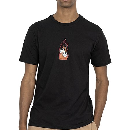 Camiseta DC Shoes Burning WT26 Masculina Preto